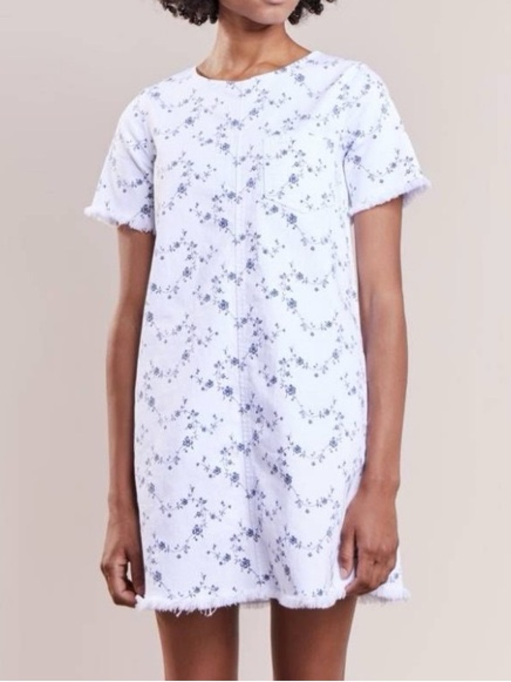 Current Elliott Fray Edge Shift Dress Sz 3, Large